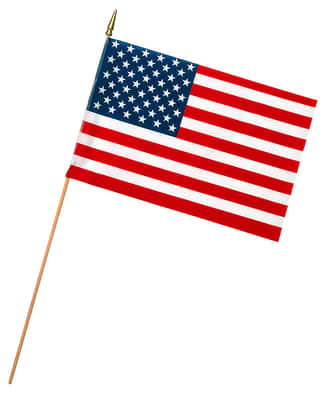 U.S.A. 12'' x 18'' Flag on a Stick