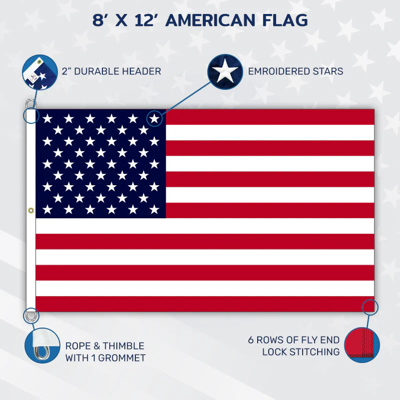 U.S.A. 8' x 12' Polyester Flag