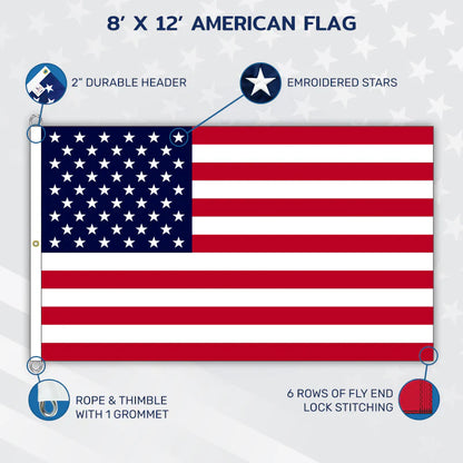 U.S.A. 8' x 12' Polyester Flag